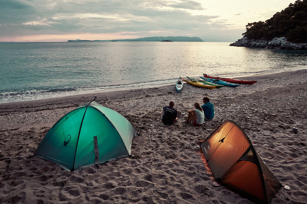 Kayak camping